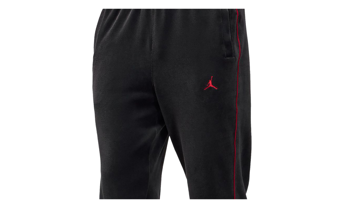 Jordan Brooklyn Velour Track Trousers Black / Gym Red HV1872 010