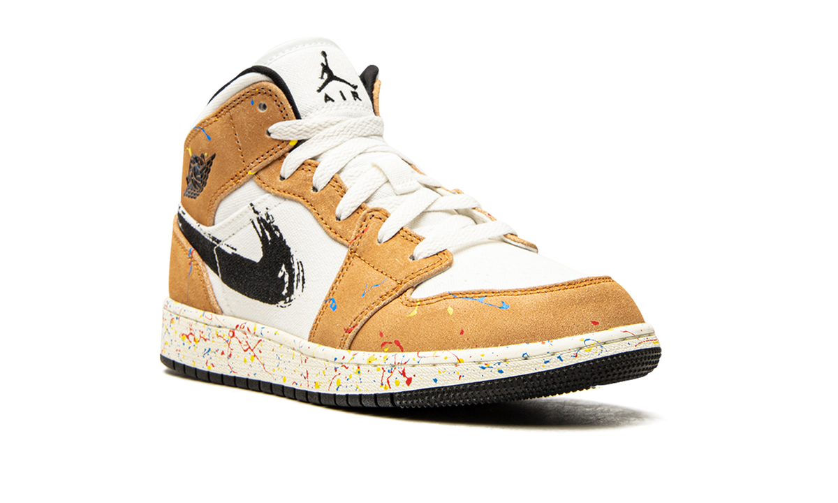 Air Jordan 1 Mid SE GS Brushstroke DA8006 100